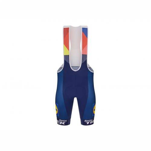 HLAČICE BIB SANTINI LIDL-TREK REPLICA RACE L PLAVO-ŽUTE