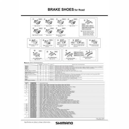 PAKNE SHIMANO R55C3, ZA BR-6700,6600,6500,5700,5600,R650, 1 PAR Cijena